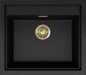 Zlewozmywaki - Zlew ELLECI SINTESI 105 K86 + złoty odpływ - miniaturka - grafika 1