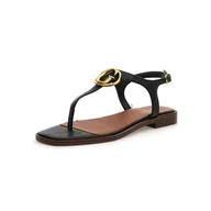 Sandały damskie - Damskie Sandały GUESS MIRY FL6MRYLEA21-BLACK – Czarny - miniaturka - grafika 1