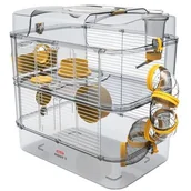 Klatki dla gryzoni - Zolux Klatka RODY3 DUO żółta - miniaturka - grafika 1