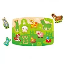 Hape Farma, układanka z kołkami - Układanki dla dzieci - miniaturka - grafika 1