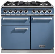 Kuchenki gazowo-elektryczne - Kuchnia gazowo-elektryczna FALCON Deluxe 100 Chiński błękit szczotkowany nikiel - miniaturka - grafika 1