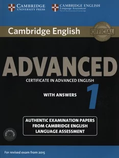 Cambridge English Advanced 1 for Revised Exam from 2015 Student's Book  + CD - Cambridge University Press - Materiały pomocnicze dla uczniów - miniaturka - grafika 1