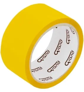 Taśma kolorowa 48mmx50m żółta (6szt) GRAND - Taśmy klejące - miniaturka - grafika 1