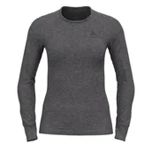 Pozostała odzież narciarska - Odlo Active Warm Plus Top Crew Neck L/S Women, szary L 2021 Koszulki bazowe termiczne i narciarskie 159101-10183-L - miniaturka - grafika 1