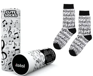 Skarpetki Bawełniane Z Nutami - Skarpetki męskie - miniaturka - grafika 1