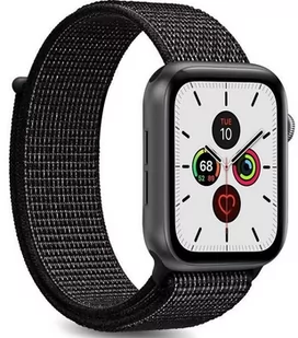 PURO Apple Watch Band Nylonowy pasek do Apple Watch 42 44 mm Czarny - Akcesoria do smartwatchy - miniaturka - grafika 1