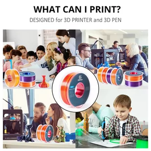 Dwukolorowy jedwabny filament PLA Geeetech 1kg - Złoto i Czerwień - Filamenty i akcesoria do drukarek 3D - miniaturka - grafika 4