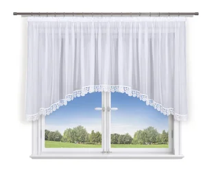 Firana gotowa 700x180, łuk, woal, gipiura 8cm - Firany - miniaturka - grafika 1