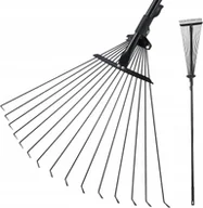 Grabie i motyki - GRABIE OGRODOWE UCHWYT TELESKOPOWY 180CM REGULOWANIE 18-63CM Z 15 ZĘBAMI - miniaturka - grafika 1