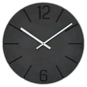 Zegary - LAVVU Czarny zegar ścienny Natur ⌀34cm - miniaturka - grafika 1