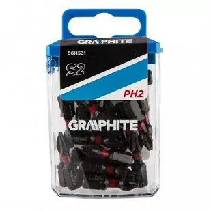 Graphite Bity udarowe PH2 x 25 mm, 20 szt. TOP-56H531 - Wkrętarki - miniaturka - grafika 1