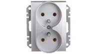 Gniazdka elektryczne - Schneider Electric Schneider Sedna aluminium gniazdo podwójne +0) do ramki SDN2800960 - miniaturka - grafika 1