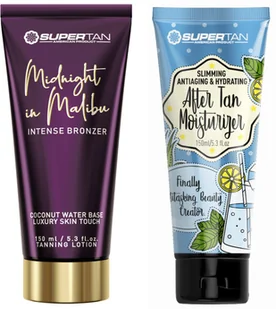 Supertan Midnight in Malibu Mocny Bronzer + After Tan Po Opalaniu Gratis - Balsamy i kremy do opalania - miniaturka - grafika 1