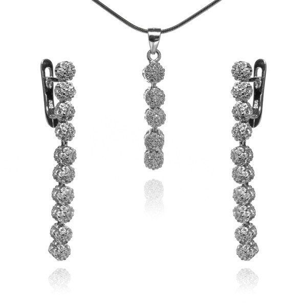 ankabizuteria.pl Komplet biżuteria srebrna z cyrkoniami