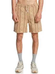 Quiksilver Szorty Taxer Jacquard męskie brązowe XS - Spodenki damskie - miniaturka - grafika 1