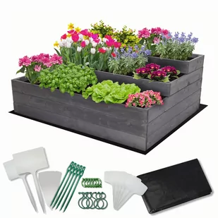 Skrzynie na warzywa warzywniak donica IMPREGNOWANY 120x90 ZESTAW EKO / Wamar-Sosenka - Szklarnie ogrodowe - miniaturka - grafika 1