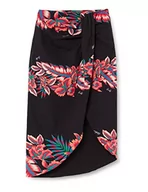 Spódnice - Pinko Damska obrotowa spódnica z nadrukiem popeliny, Zr3_mult.czarny/czerwony, 62 - miniaturka - grafika 1