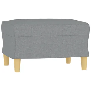 3-osobowa sofa z podnóżkiem, jasnoszara, 180 cm, tkaniną - Sofy i kanapy - miniaturka - grafika 5