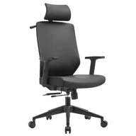 Fotele i krzesła biurowe - Fotel biurowy HELL'S CHAIR HC-1052 Ekoskóra Czarny - miniaturka - grafika 1