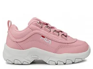 Buty dla dziewczynek - Buty dziecięce Fila 101078173W STRADA LOW KIDS Różowe - miniaturka - grafika 1