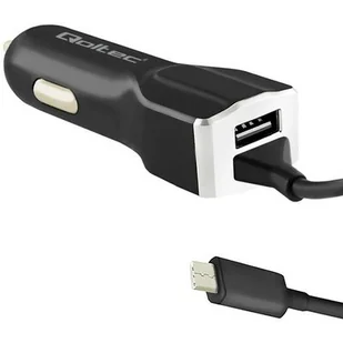 Qoltec Ładowarka samochodowa | 12-24V | 5V/3.4A | USB + Micro USB 50143 - Akcesoria do nawigacji - miniaturka - grafika 1