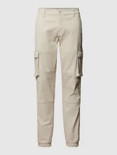 Spodnie męskie - Spodnie cargo z elastycznymi wykończeniami model ‘CANS’ - grafika 1