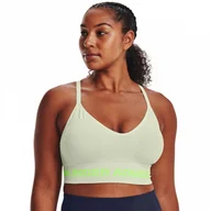 Bielizna sportowa damska - Biustonosz treningowy UNDER ARMOUR UA Seamless Low Long Htr Bra - miniaturka - grafika 1