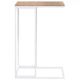 Lumarko Stolik boczny, biały, 40x30x59 cm, materiał drewnopochodny - Ławy i stoliki kawowe - miniaturka - grafika 4