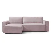 Narożniki - Jasnoróżowy rozkładany narożnik dwustronny Bobochic Paris Nihad - miniaturka - grafika 1