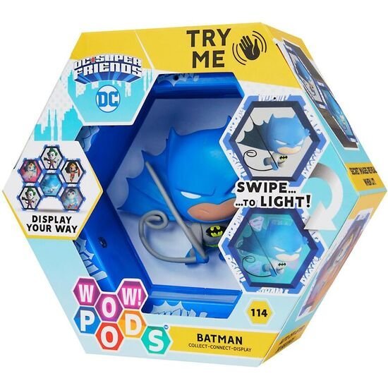 Figura Led Wow! Pod Batman Blue Metallic Dc Comics