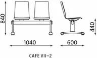 Inne meble biurowe - Ławka Nowy Styl CAFE VII-2 PLUS  - miniaturka - grafika 1