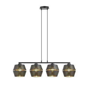 Czarna lampa wisząca z ażurowymi abażurami 1185/4 z serii MALIA - Lampy sufitowe - miniaturka - grafika 1