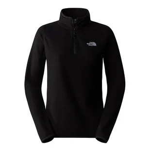 Bluza The North Face 100 Glacier 1/4 Zip Fleece 0A855M4H01 - czarna - Bluzy sportowe damskie - miniaturka - grafika 1