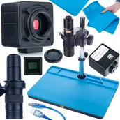 Mikroskopy i lupy - MIKROSKOP CYFROWY DO LUTOWANIA JUBILERSTWA KAMERA 5MP DUŻA SILIKONOWA MATA - miniaturka - grafika 1