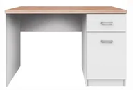 Biurka - Białe długie biurko z szufladą Lacar 11X - miniaturka - grafika 1