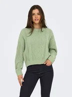 Swetry damskie - ONLY Sweter w kolorze jasnozielonym - miniaturka - grafika 1