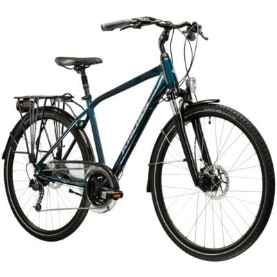 Rower trekkingowy KROSS Explorer 4.0 M23 28 cali męski Turkusowo-srebrny