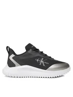 Sneakersy damskie - Calvin Klein Jeans Sneakersy YW0YW01442 Czarny - miniaturka - grafika 1