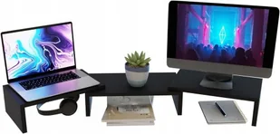PODSTAWKA POD MONITOR PODWÓJNA REGULOWANA DŁUGOŚĆ PODNOSI EKRAN O: 12,6 cm - Akcesoria do monitorów - miniaturka - grafika 1