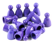 Akcesoria do gier planszowych - Pionki do gry z główką - fioletowe Plastic Polska - gra - miniaturka - grafika 1