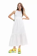Sukienki - Desigual Sukienka damska, biały, M - miniaturka - grafika 1