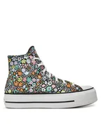 Trampki damskie - Converse Trampki Chuck Taylor All Star Lift Allover Florals A15009C Kolorowy - miniaturka - grafika 1