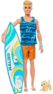 Mattel BARBIE KEN SURF DOLL lėlė HPT50 - Lalki dla dziewczynek - miniaturka - grafika 1