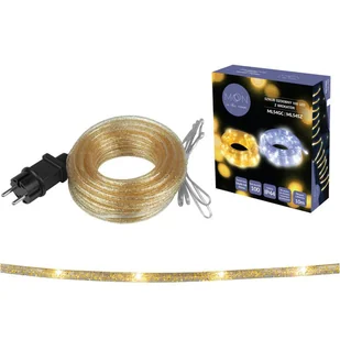 Oświetlenie świąteczne oświetlenie sznurkowe Moon In The Room 100 LED sznur z brokatowymi złotymi lampkami Ciepła biel - Oświetlenie świąteczne - miniaturka - grafika 1