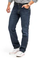 Spodnie męskie - Wrangler Regular Fit Męskie Spodnie Jeansowe  Dark Used W10I22H10-W33 L30 - miniaturka - grafika 1