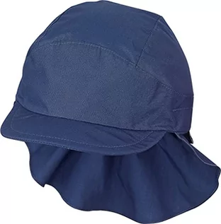 Czapki damskie - Sterntaler Dziewczęca czapka z daszkiem z osłoną karku, niebieski, 47 cm - grafika 1