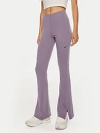 Spodnie damskie - Nike Spodnie materiałowe FQ2113 Fioletowy Slim Fit - miniaturka - grafika 1