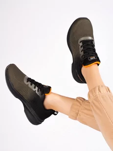 Sportowe buty tekstylne damskie czarne DK - Buty sportowe damskie - miniaturka - grafika 3