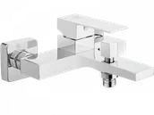 Baterie wannowe i prysznicowe - LAVEO BLQ 010D KVADRATO Bateria wannowa ścienna bez zestawu natryskowego Jednouchwytowa Sposób montażu: ścienny Głowica: 35 mm Wykończenie: chrom - miniaturka - grafika 1