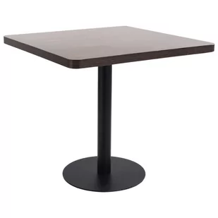 vidaXL Stolik bistro, ciemnobrązowy, 80x80 cm, MDF - Ławy i stoliki kawowe - miniaturka - grafika 1